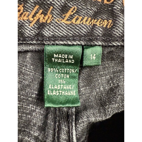 Lauren Ralph Lauren Women's Sz 14 Black Denim Jeans Classic Bootcut Wide Bottom - Picture 11 of 16
